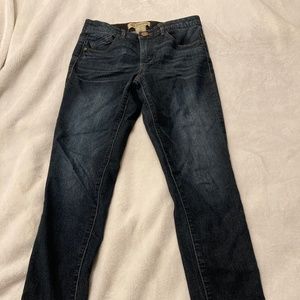 Democracy Ab technology cropped skinny leg jeans frayed ankles size 0